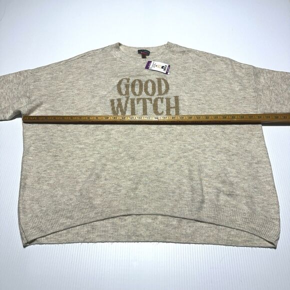 Vince Camuto Good Witch Crew Neck Women’s Sweater Size 2XL XXL Oatmeal NWT - Picture 7 of 8